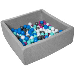 Bällebad Ballpool Kugelbad Bällchenbad Kinder-Pool mit 150 Bällen/90x90cm